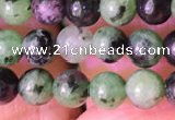 CRZ770 15.5 inches 4mm round ruby zoisite beads wholesale