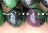 CRZ775 15.5 inches 14mm round ruby zoisite beads wholesale