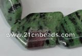 CRZ78 15.5 inches 22*30mm freeform ruby zoisite gemstone beads