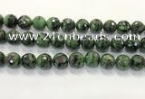 CRZ790 15.5 inches 16mm faceted round ruby zoisite gemstone beads