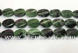 CRZ796 15.5 inches 18*25mm twisted oval ruby zoisite gemstone beads