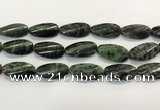 CRZ797 15.5 inches 15*30mm twisted oval ruby zoisite gemstone beads