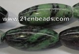 CRZ80 15.5 inches 15*35mm rice ruby zoisite gemstone beads