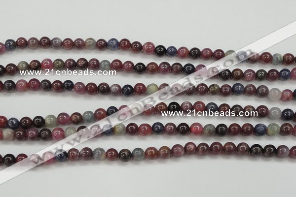 CRZ801 15.5 inches 6mm round natural ruby sapphire beads