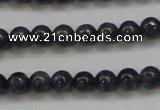 CRZ821 15.5 inches 4mm round natural sapphire gemstone beads