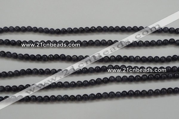 CRZ821 15.5 inches 4mm round natural sapphire gemstone beads