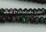 CRZ920 15.5 inches 5*8mm rondelle Chinese ruby zoisite beads