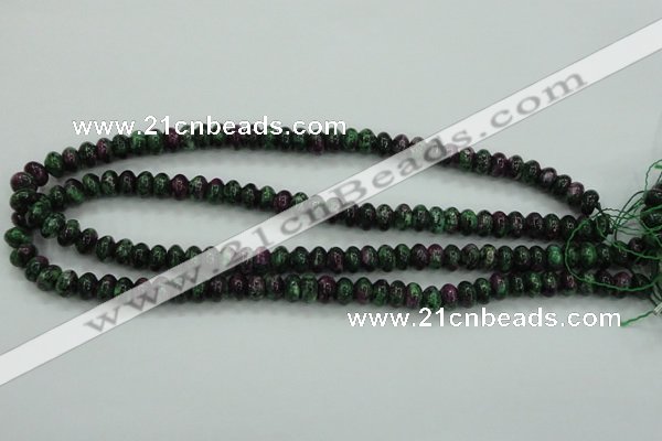 CRZ920 15.5 inches 5*8mm rondelle Chinese ruby zoisite beads