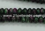 CRZ921 15.5 inches 6*10mm rondelle Chinese ruby zoisite beads