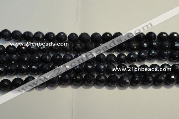 CRZ963 15.5 inches 7mm – 7.8mm faceted round A grade sapphire beads