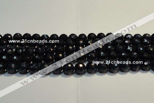 CRZ967 15.5 inches 7mm – 7.8mm faceted round AA grade sapphire beads