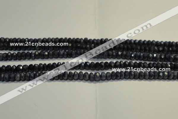 CRZ971 15.5 inches 3*5mm faceted rondelle A- grade sapphire beads