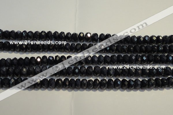 CRZ977 15.5 inches 5*7mm faceted rondelle A grade sapphire beads