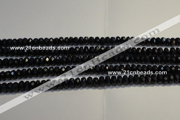 CRZ984 15.5 inches 4*6mm faceted rondelle AA grade sapphire beads