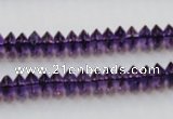 CSA07 15.5 inches 4*8mm rondelle synthetic amethyst beads wholesale