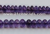 CSA08 15.5 inches 5*8mm rondelle synthetic amethyst beads wholesale