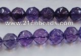 CSA17 15.5 inches 10mm faceted round synthetic amethyst beads