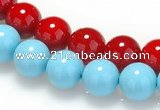 CSB06 16 inches 8mm round shell pearl beads Wholesale