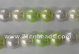 CSB1061 15.5 inches 10mm round mixed color shell pearl beads