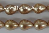 CSB109 15.5 inches 11*15mm teardrop shell pearl beads wholesale