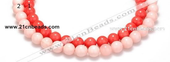 CSB11 16 inches 8mm round shell pearl beads Wholesale