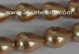 CSB114 15.5 inches 15*19mm teardrop shell pearl beads wholesale