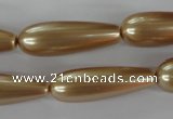 CSB117 15.5 inches 10*30mm teardrop shell pearl beads wholesale