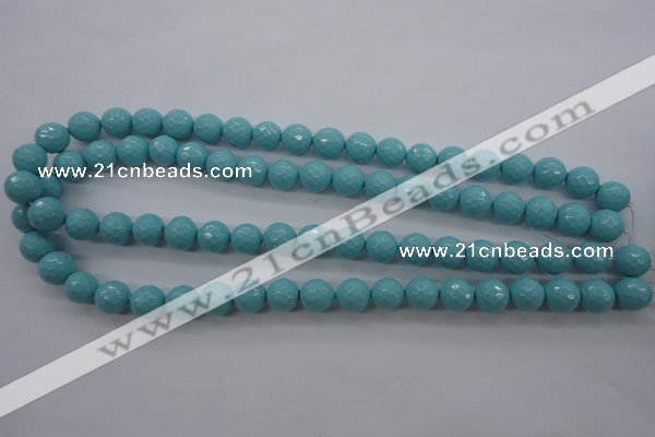 CSB1175 15.5 inches 10mm faceted round shell pearl beads