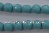 CSB1176 15.5 inches 12mm faceted round shell pearl beads