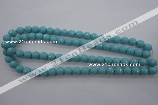 CSB1176 15.5 inches 12mm faceted round shell pearl beads