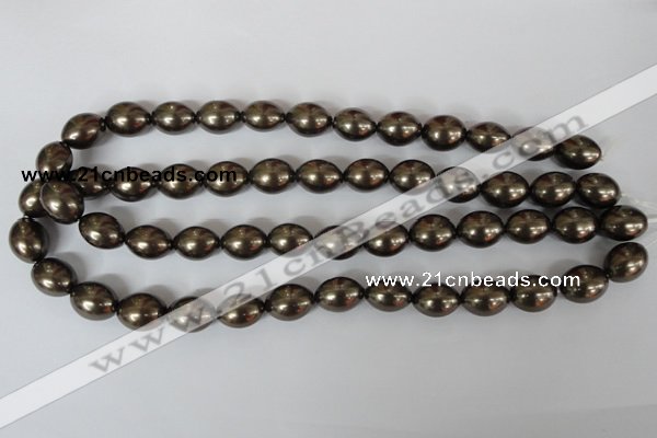 CSB123 15.5 inches 12*15mm rice shell pearl beads wholesale