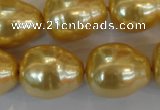 CSB130 15.5 inches 18*22mm nuggets shell pearl beads wholesale