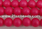 CSB1300 15.5 inches 4mm matte round shell pearl beads wholesale