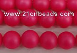 CSB1301 15.5 inches 6mm matte round shell pearl beads wholesale