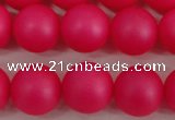 CSB1303 15.5 inches 10mm matte round shell pearl beads wholesale