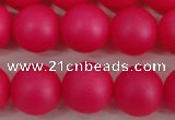 CSB1303 15.5 inches 10mm matte round shell pearl beads wholesale