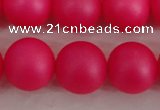 CSB1304 15.5 inches 12mm matte round shell pearl beads wholesale