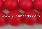 CSB1309 15.5 inches 12mm matte round shell pearl beads wholesale