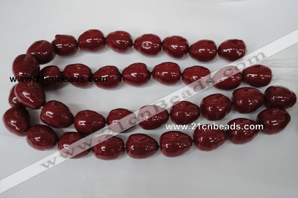 CSB131 15.5 inches 18*22mm nuggets shell pearl beads wholesale