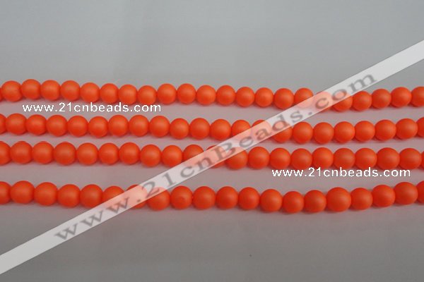 CSB1310 15.5 inches 4mm matte round shell pearl beads wholesale