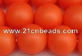 CSB1314 15.5 inches 12mm matte round shell pearl beads wholesale