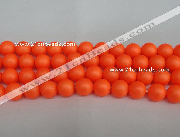 CSB1314 15.5 inches 12mm matte round shell pearl beads wholesale