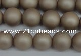 CSB1321 15.5 inches 6mm matte round shell pearl beads wholesale