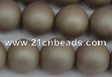 CSB1323 15.5 inches 10mm matte round shell pearl beads wholesale