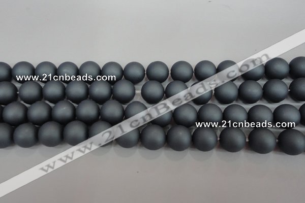 CSB1328 15.5 inches 10mm matte round shell pearl beads wholesale