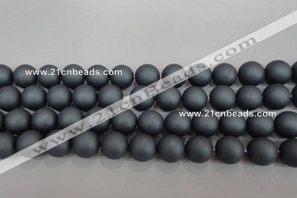 CSB1329 15.5 inches 12mm matte round shell pearl beads wholesale