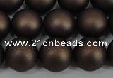 CSB1333 15.5 inches 10mm matte round shell pearl beads wholesale