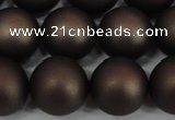 CSB1334 15.5 inches 12mm matte round shell pearl beads wholesale