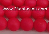 CSB1345 15.5 inches 4mm matte round shell pearl beads wholesale