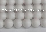 CSB1351 15.5 inches 6mm matte round shell pearl beads wholesale